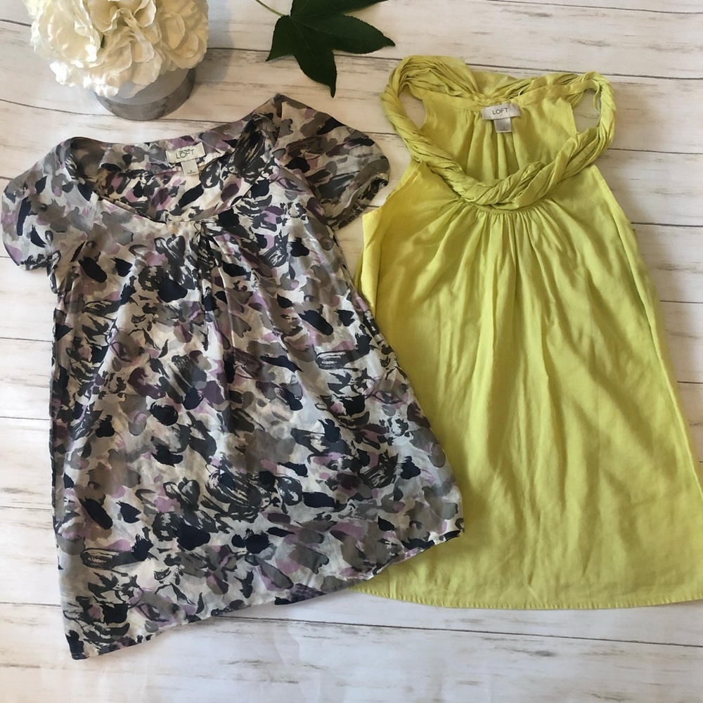 LOFT lot of two tops and shirts size small.